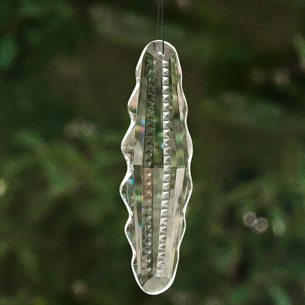 Large Crystal Pendant Transparent Sunlight Catcher Glass Prism Chandelier Accessory Home Corridor Light and Shadow Decoration