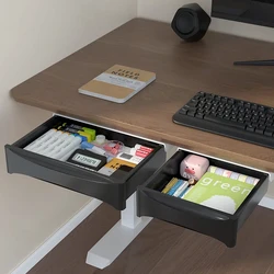Self-Adhesive Single-Tier PC & Steel Desktop Organizer for Home or Office Makeup & Tool Storage with Drawers