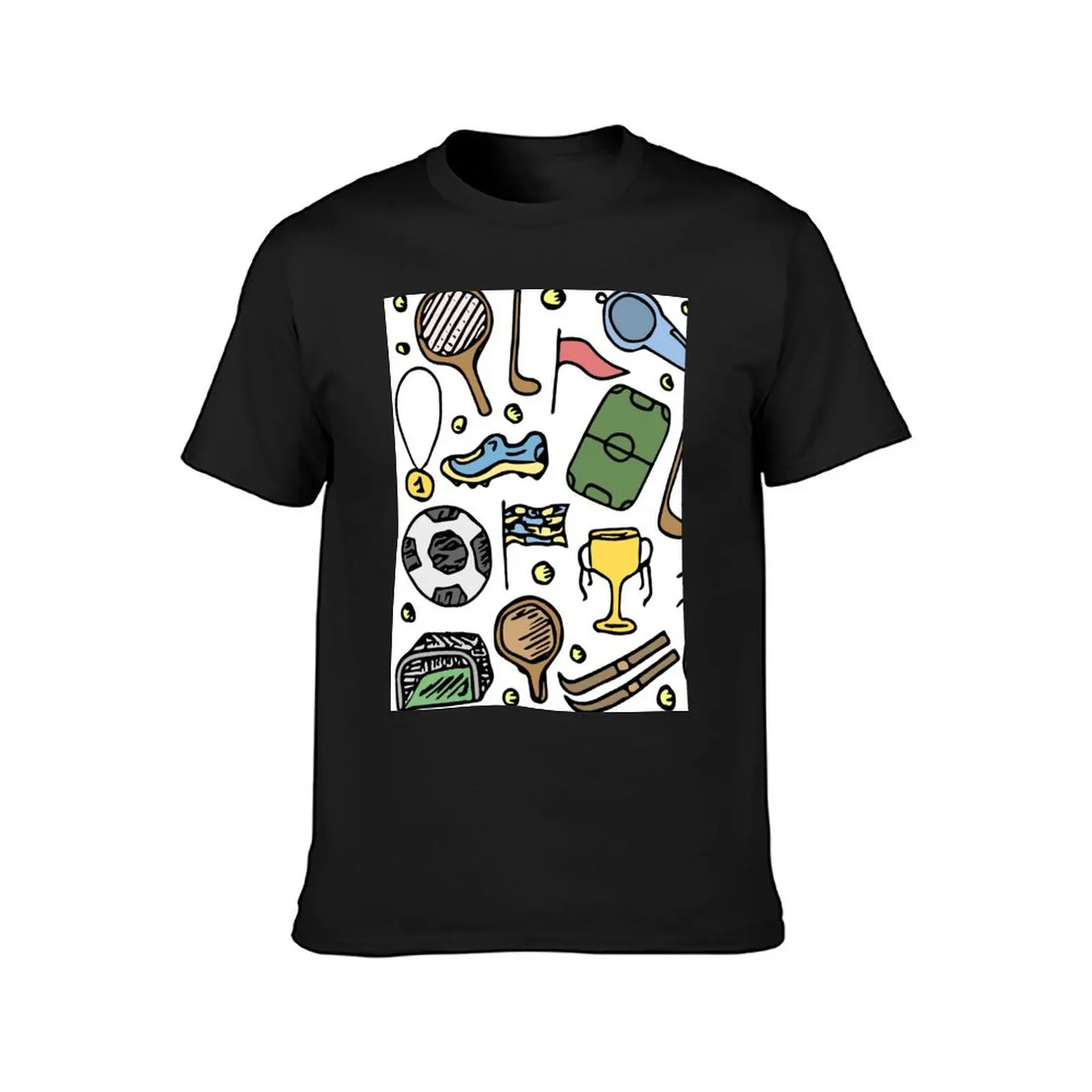 sports design T-Shirt oversizeds blacks kawaii clothes hippie clothes mens funny t shirts