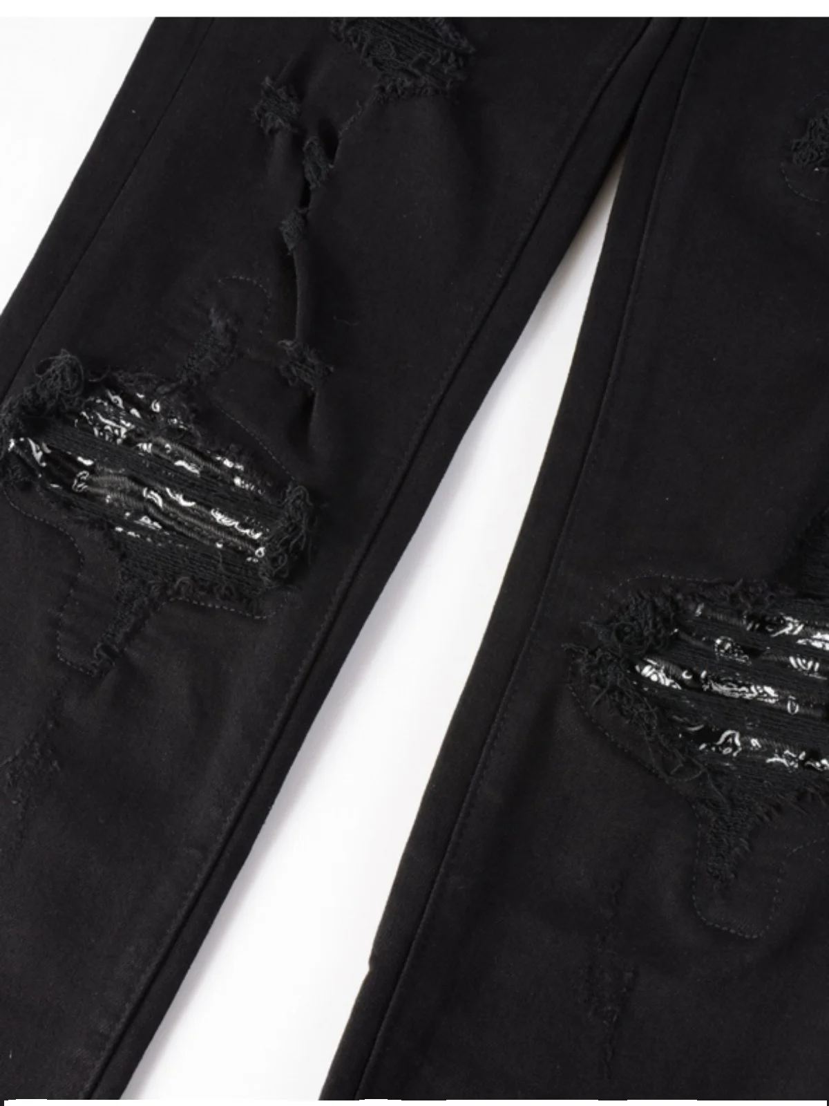 AMR ممزق الجينز MX شارع العليا ضيق صالح الدينيم السراويل Faion الحضرية Sle ملابس الشباب ارتداء مقاومة السراويل الطويلة مستقيم الساق