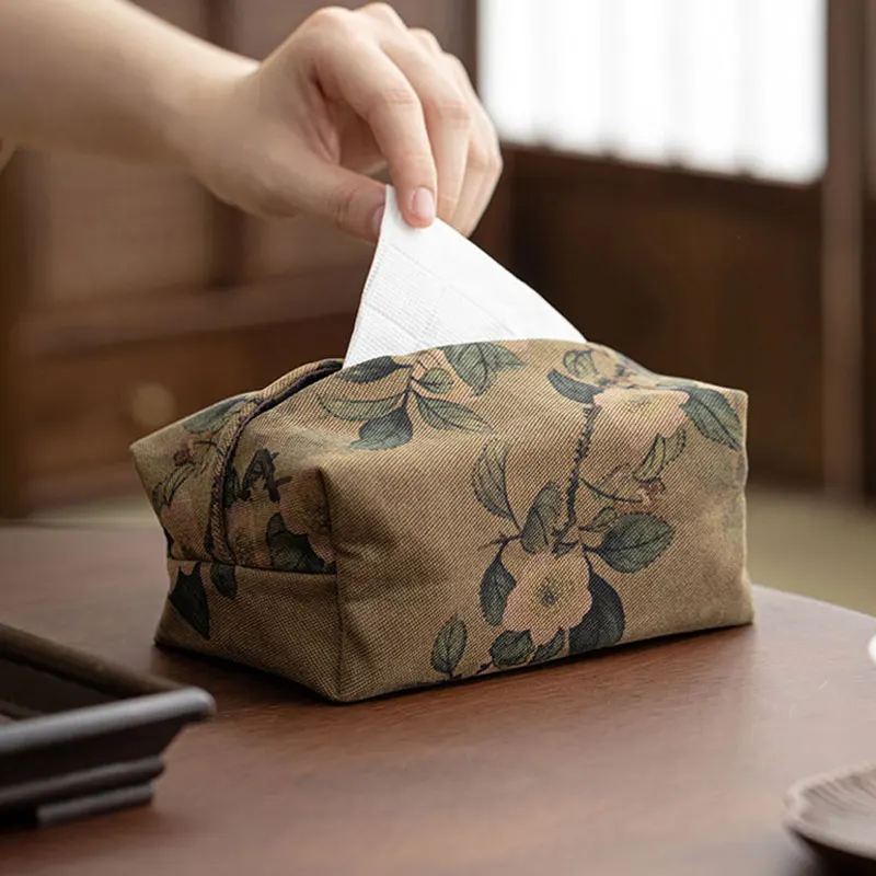 

Тканевый органайзер для салфеток в ящике, в китайском традиционном стиле дзен, с эстетикой облачного шелка, для гостиной, настольный