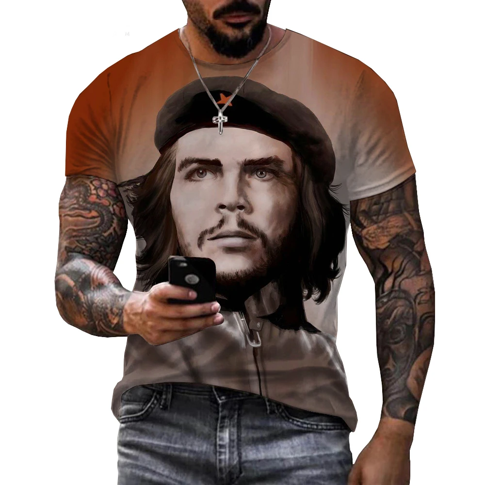 New Unisex Fashion Casual Che Guevara 3D Print T-shirt Harajuku Streetwear Tops Men Summer Oversized Men\'s Clothing T Shirt