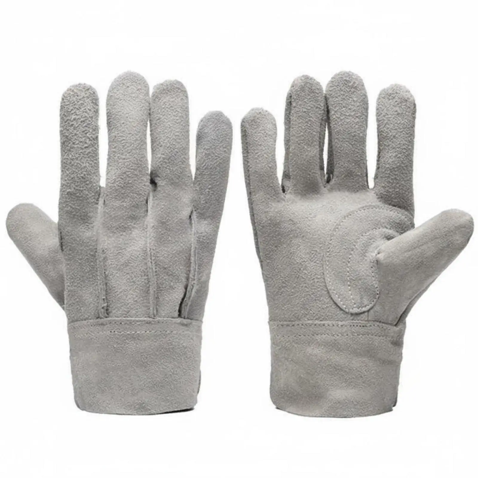 Cowhide Welding Gloves Fire Retardant Thickened Leather Work Gloves with Reinforced Thumb for Welder Industrial Safety