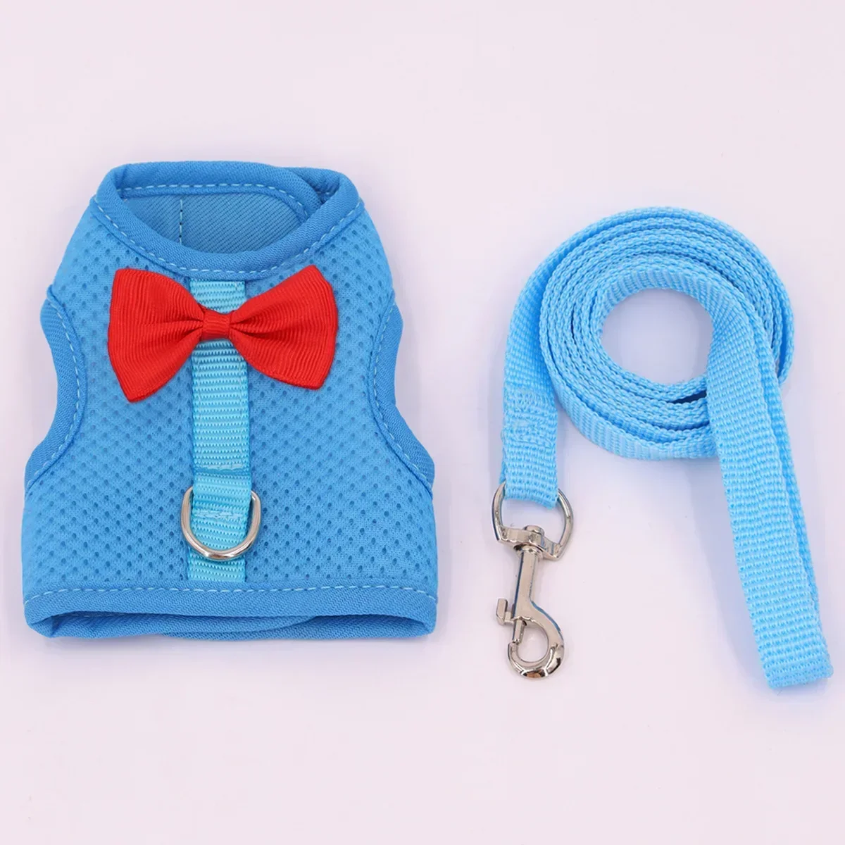 Rabbit Harness Soft Mesh Small Pet No Pull Comfort Padded Vest for Bunny Guinea Pigs Squirrels and Other Small Animal