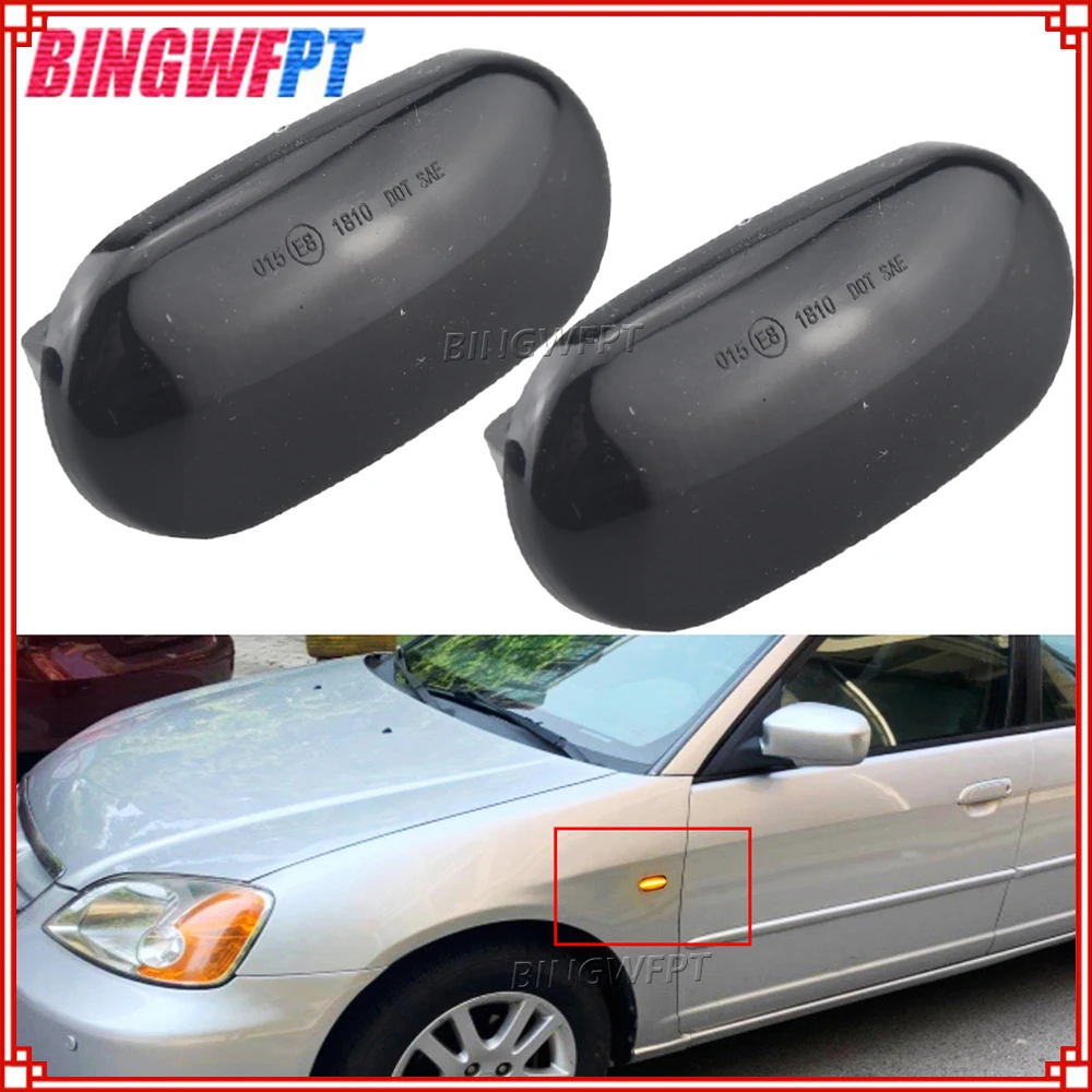 LED Dynamic Side Marker Turn Signal Light Repeater Blinker For Honda Accord Civic CRX Prelude S2000 Del Sol Fit Integra