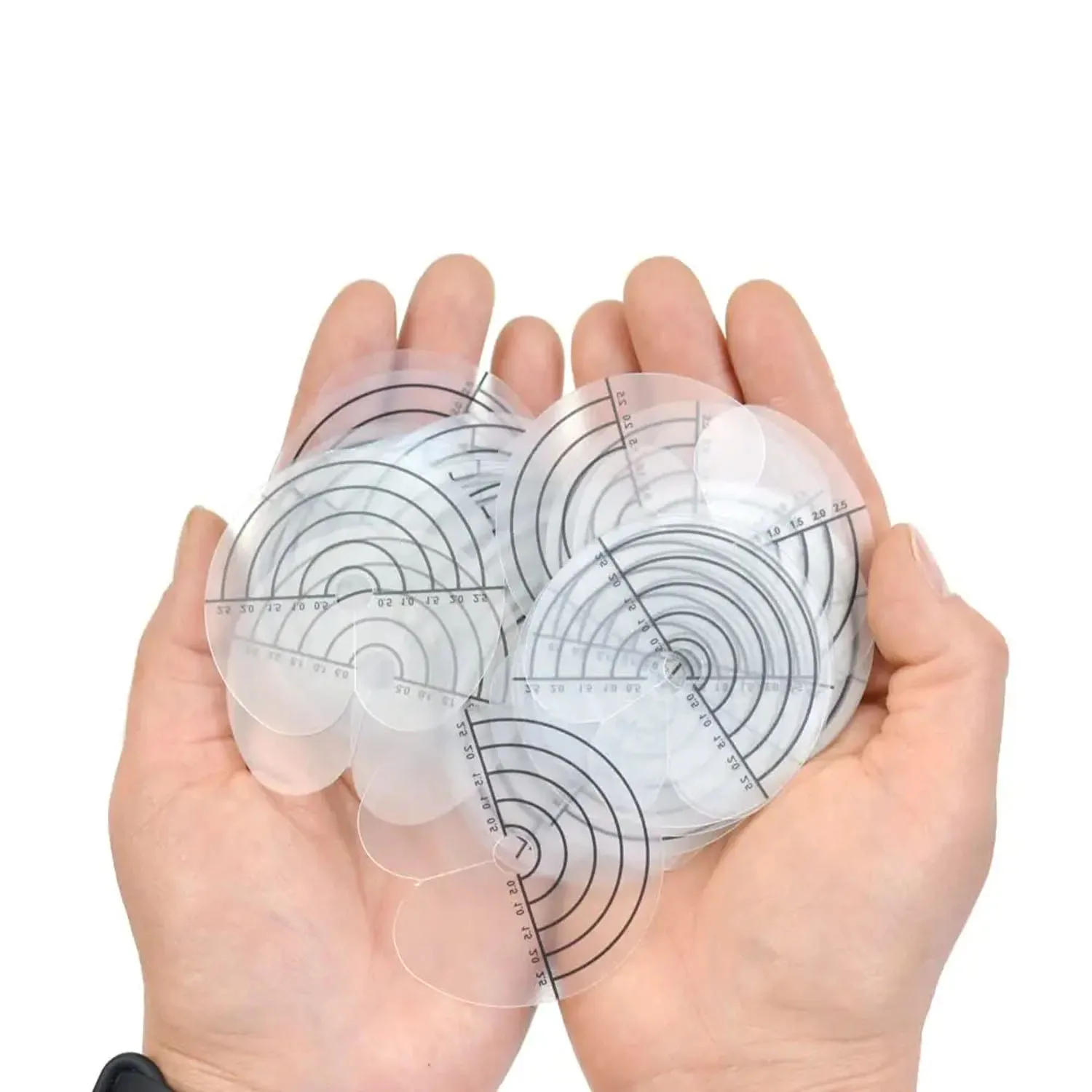 5 runde Haarverlängerungen mit Graduierung und 5 Stück Einweg-Latex-Fingerlinge mit antistatischen Eigenschaften