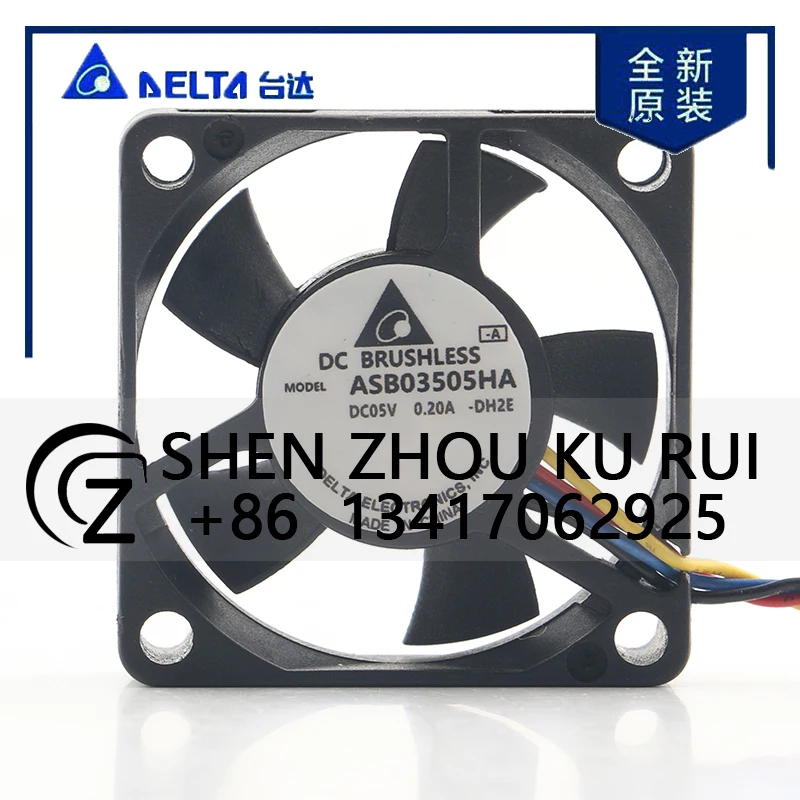 Original Delta 12V 24V 48V DC 5V 0.20A AC EC 3510 35X35X10MM 3.5CM Four-wire Graphics Board Pwm Converter ASB03505HA Cooling Fan