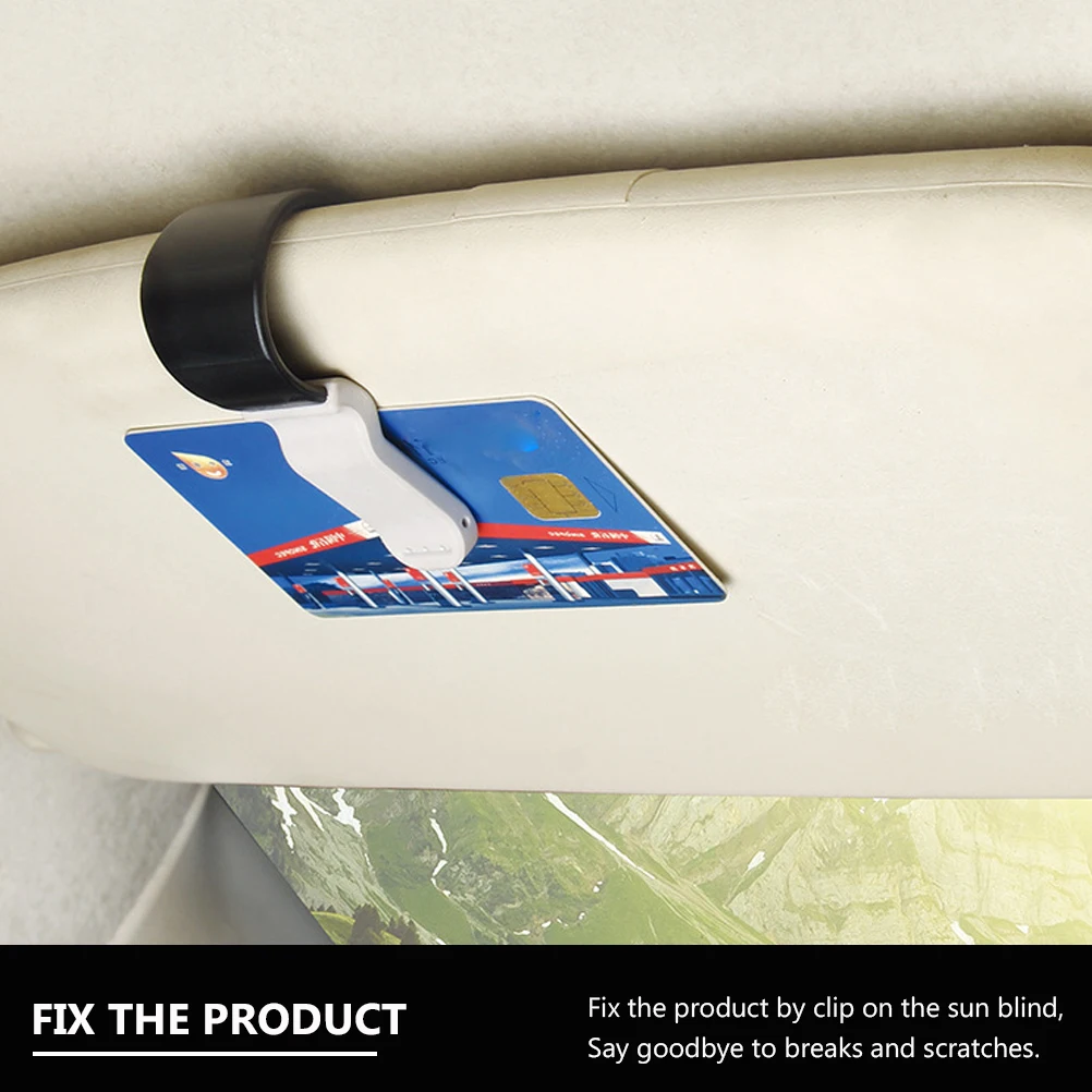 

2pcs Car Glasses Holder Clip Visor Sunglasses ABS PC Material Multi Use Mount Scratch Proof Sunshade Storage Bracket