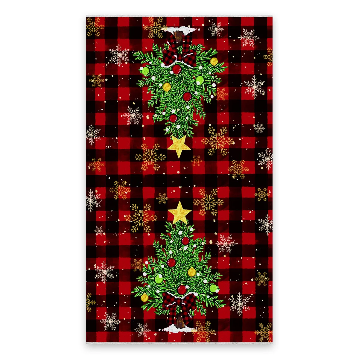 Christmas Kitchen Dish Towels Snowman Christmas Tree Festivals Printed Table Decorated Towels