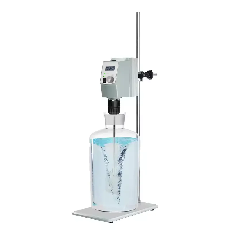 20L Paint Food Cosmetics Industrial Liquid Mixer Mixing 100-2500 rpm Laboratory Digital Electric Overhead Mixer