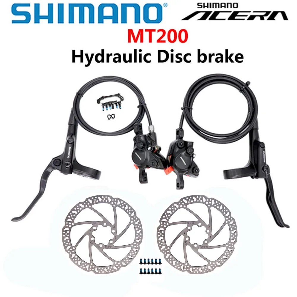 Shimano MT200 MTB Mountain Bike Hydraulic Disc Brake set Included MT200 Brake Lever Disc Brake Caliper Postmount