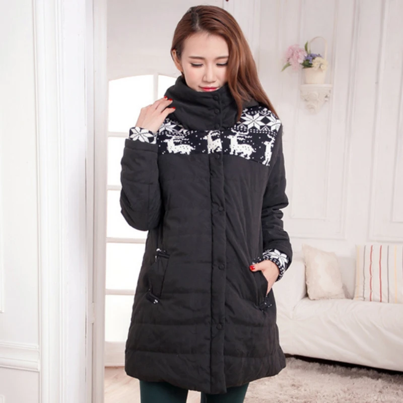 

2022 New Snow Deer Winter Autumn Coats Jacket For Pregnant Women Pregnancy Plus Size L Casual Clothing Maternity Outwear S15