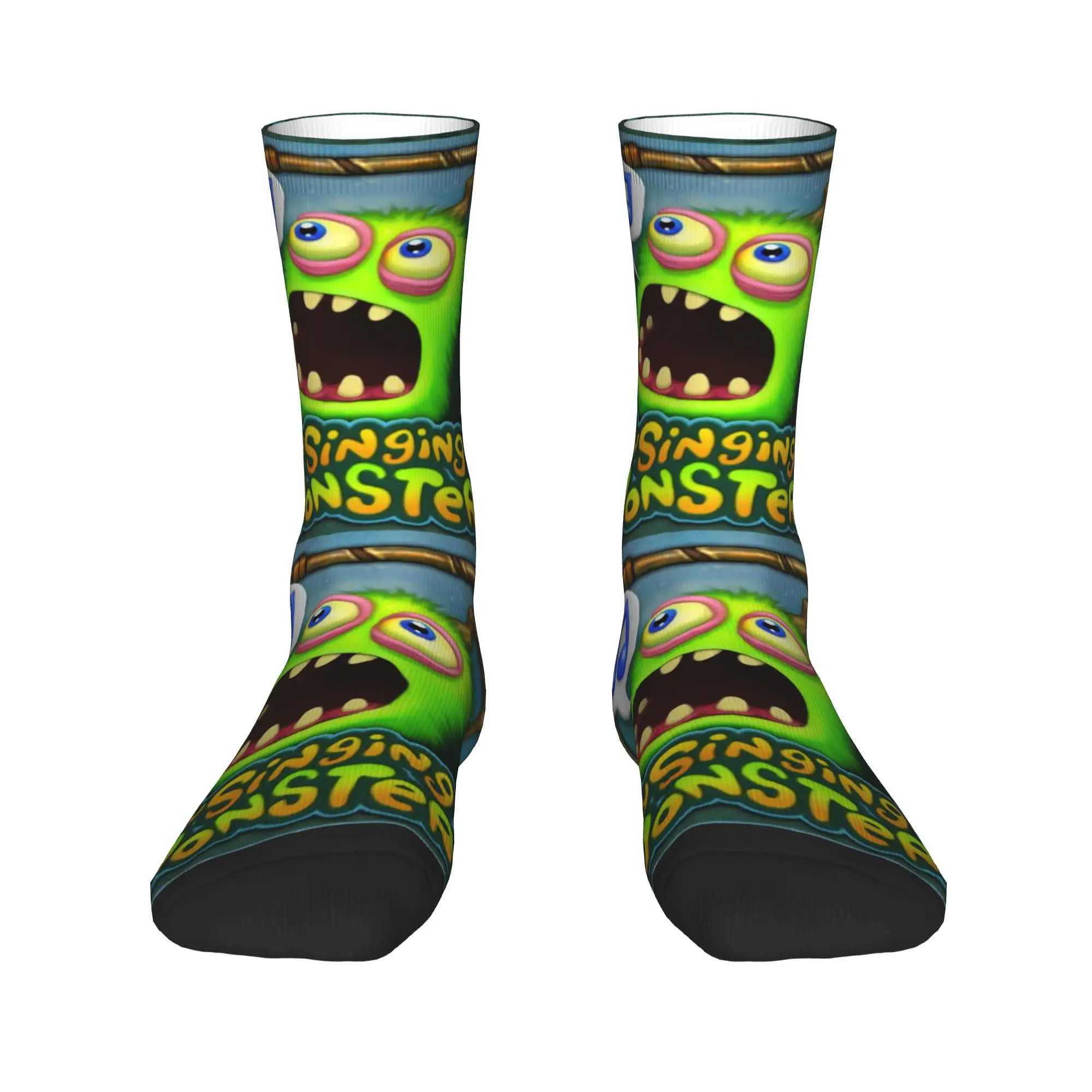 بلدي الغناء وحوش جوارب زوجين الجوارب الدافئة لينة جوارب بأشكال مضحكة الخريف الدراجات عدم الانزلاق الجرافيك الجوارب هدية عيد ميلاد