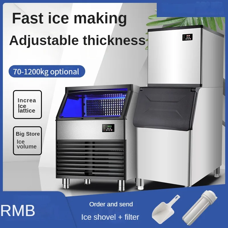 Commercial Ice Maker Shop Automatic making Ice  Large Capacity Cube Machine Bar Ice Maker
