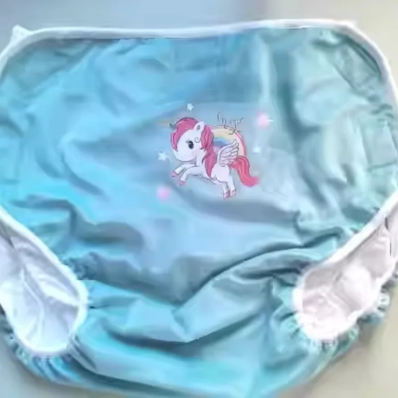 

Cotton Washable ABDL Adult Baby Double Leak-Proof Cloth Diaper Briefs With Padding Inside Training Panty Incontinence Panties