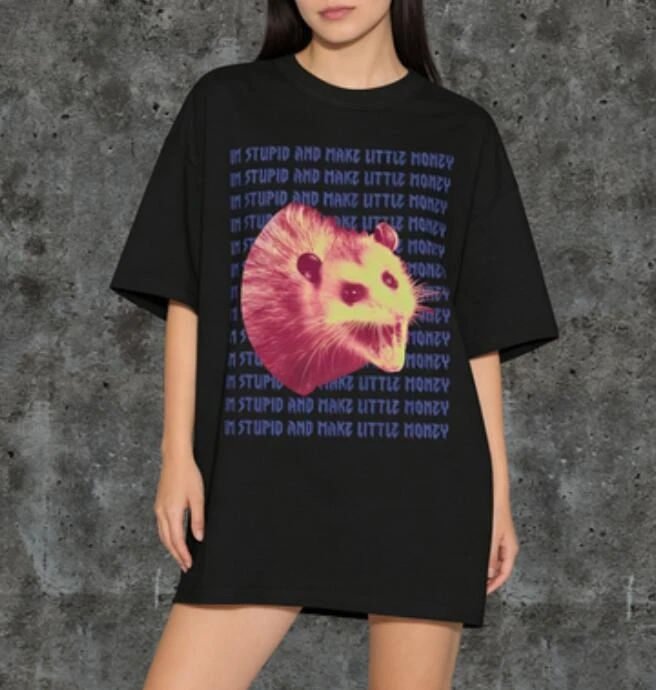 

I'm clumsy and broke Fun possum T-shirt and possum shirt fun meme retro shirt unisex cotton streetwear vintage top