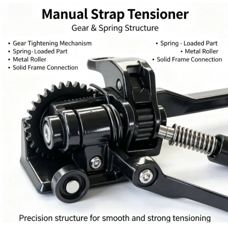 Manual Steel Strapping Tool Combo Tensioner Sealer for Iron Band  Pack Crimping Machine with Seal Heavy Duty Warehouse Packing