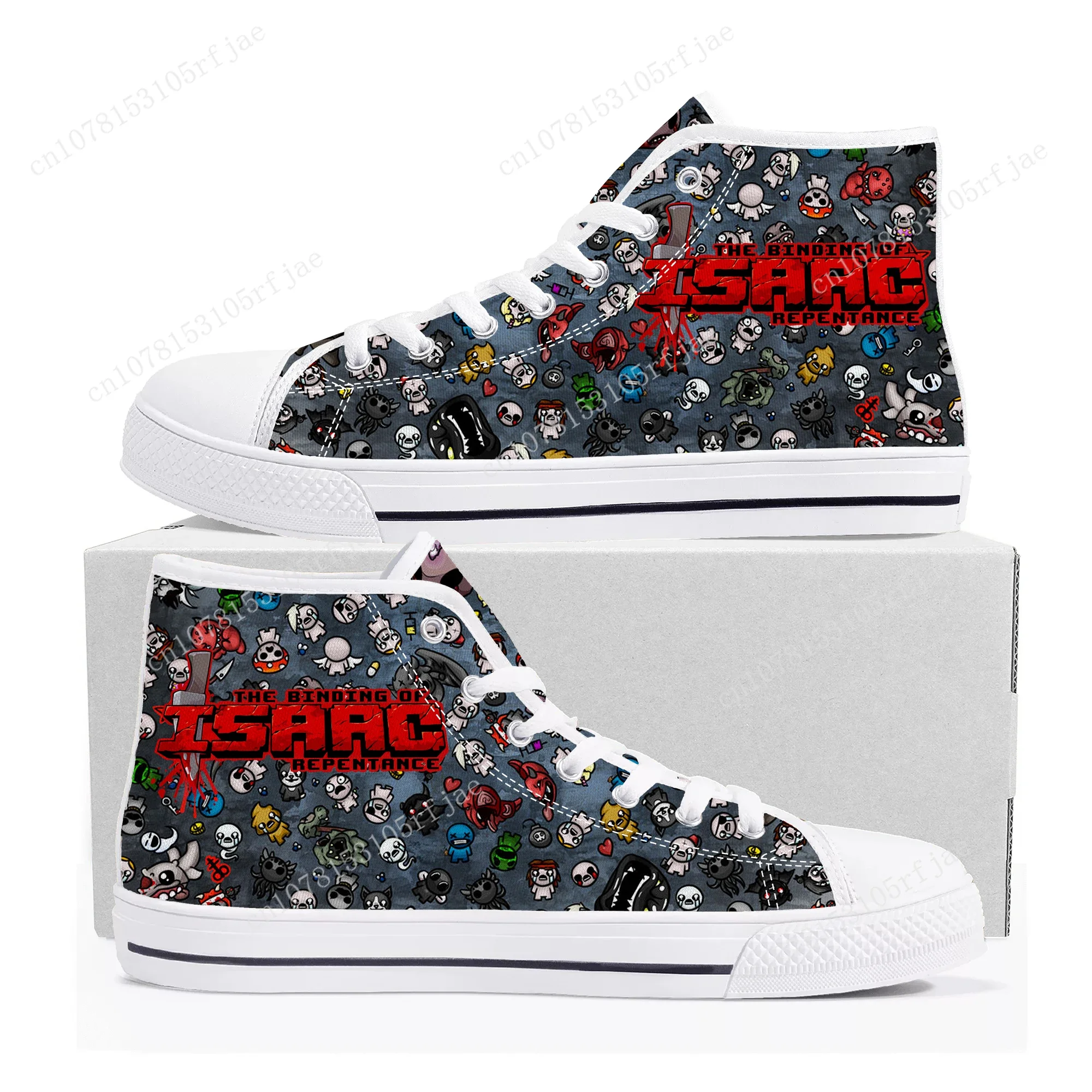 

The Binding of Isaac High Top Sneakers Cartoon Game Mens Womens Teenager High Quality Canvas Shoes Casual Tailor Made Sneaker