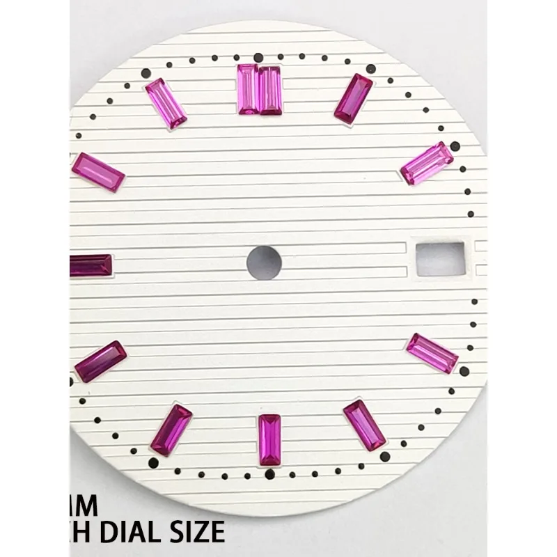 New Diamond 29.8MM Modified Accessories for NH35 Movement Nautilus Dial Literally Green Pink Gemstone