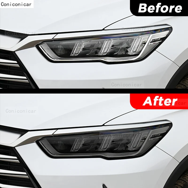 For BYD SONG PRO 2024 TPU Car Exterior Headlights Anti-Scratch Protective Film Cover Headlamps Repair Accessories Sticker