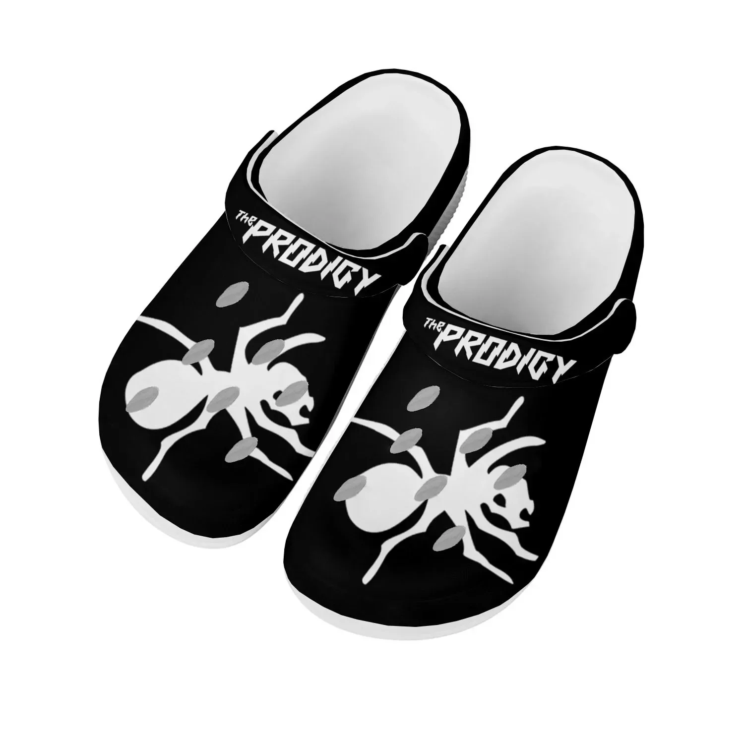 The Prodigy Rock Band Home Clogs Custom Water Shoes Mens Womens Teenager Shoe Garden Clog Breathable Beach Hole Slippers White