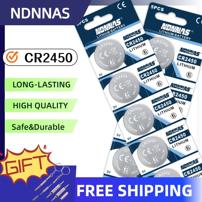 

5-100pcs CR2450 BR2450 3V Lithium Coin Battery 620mAh Watch Battery (Also Fits:5029LC, LM2450, DL2450, CR2450N Button Batteries)