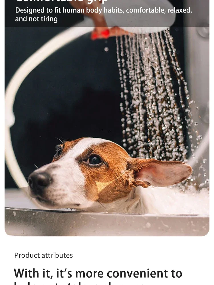 Haustier-Badewannen-Duschsprüher, Multifunktionaler Hunde- und Katzen-Gartenduschkopf für Haustier-Reinigungs- und Pflegezubehör – Detail 4