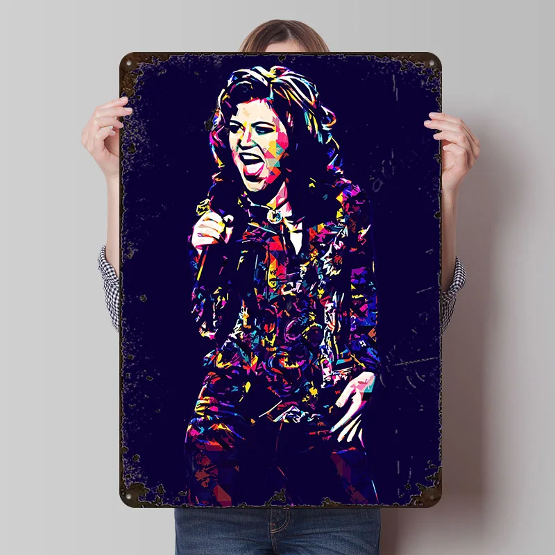 Kelly Clarkson Tin Poster Customized Wall Art Retro Vintage Metal Signs for Fans Room Bedroom Decoration Gaming Home Decor Items