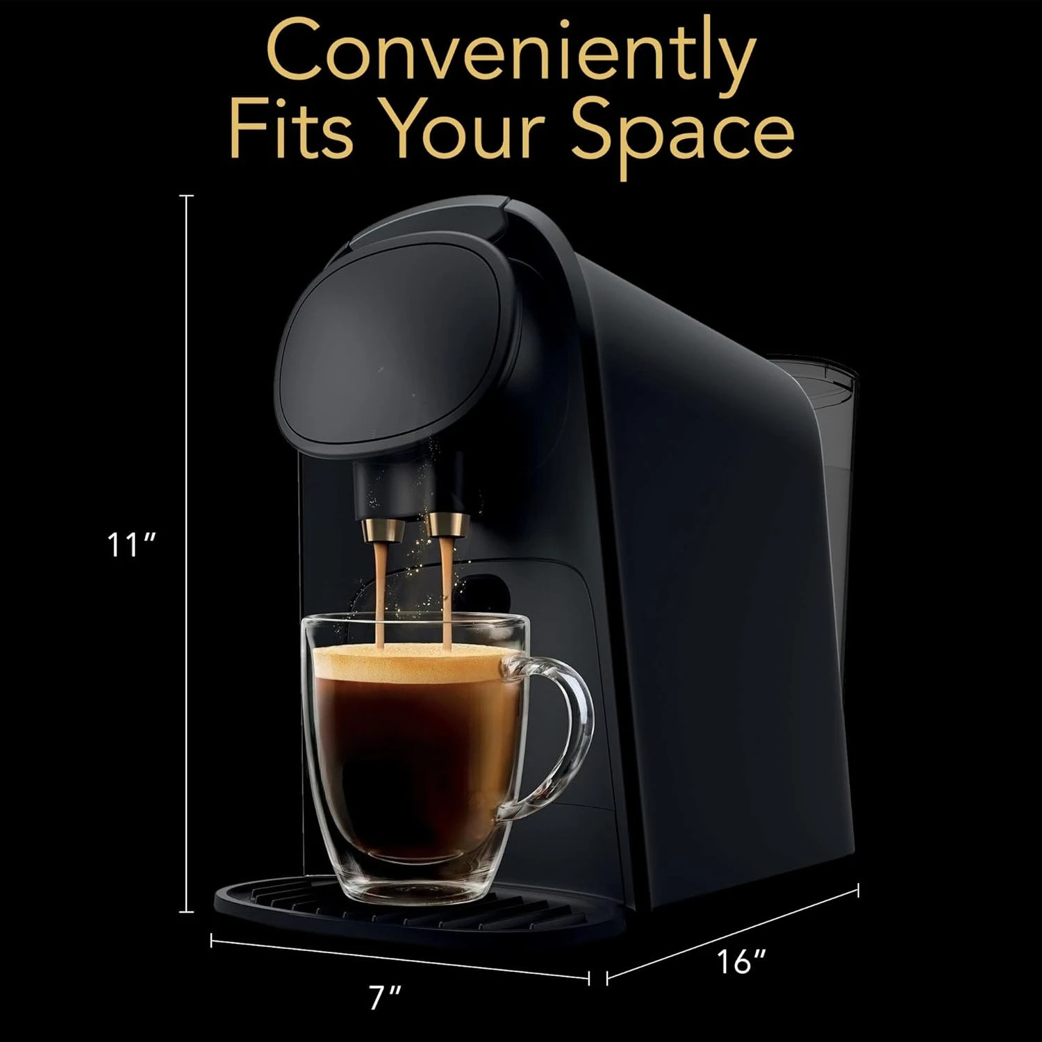 مجموعة ماكينة القهوة والإسبريسو من باريستا سيستم من فيليبس، أسود مطفي