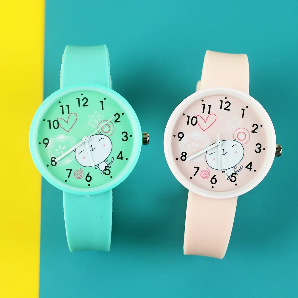 جديد الكرتون مشاهدة النساء الساعات الفتيات الفتيان هدية عيد ميلاد ساعة طالب ساعة بسيطة الحلوى سيليكون حزام relogio feminino
