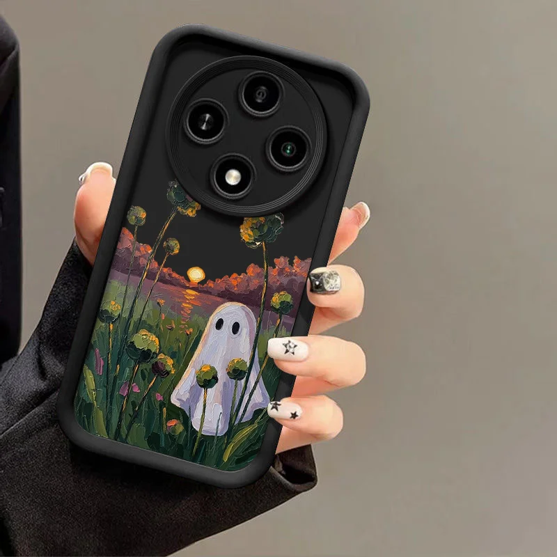 Abstract Cute Ghost Pattern Phone Case for Motorola Moto Edge 70 50 Fusion 40Neo G86 G85 G54 G56 G75 Halloween Soft Cover Fundas view 4