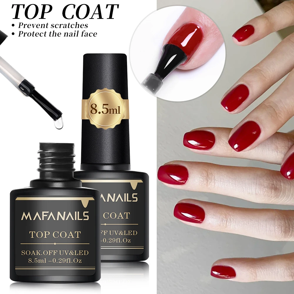 2 Stuks Nail Top Coat & Base Coat Gel Lak Sets 8.5Ml * 2 Semi-Permanente Nagellak Rubber Top Coat Coat Manicure Functie Gel