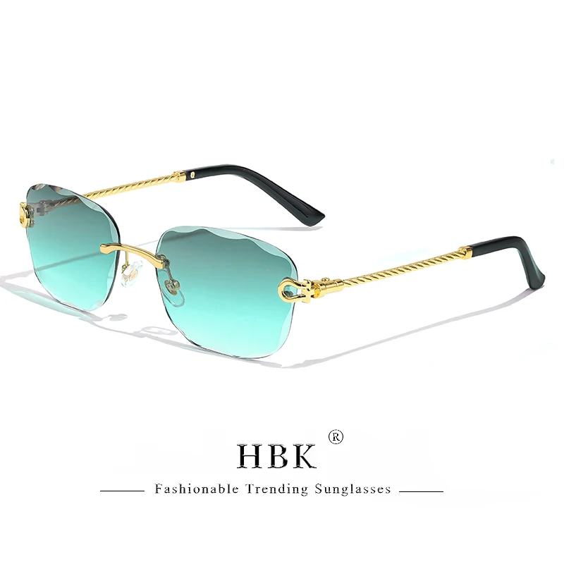 HBK Rahmenlose Metall-Sonnenbrille 4