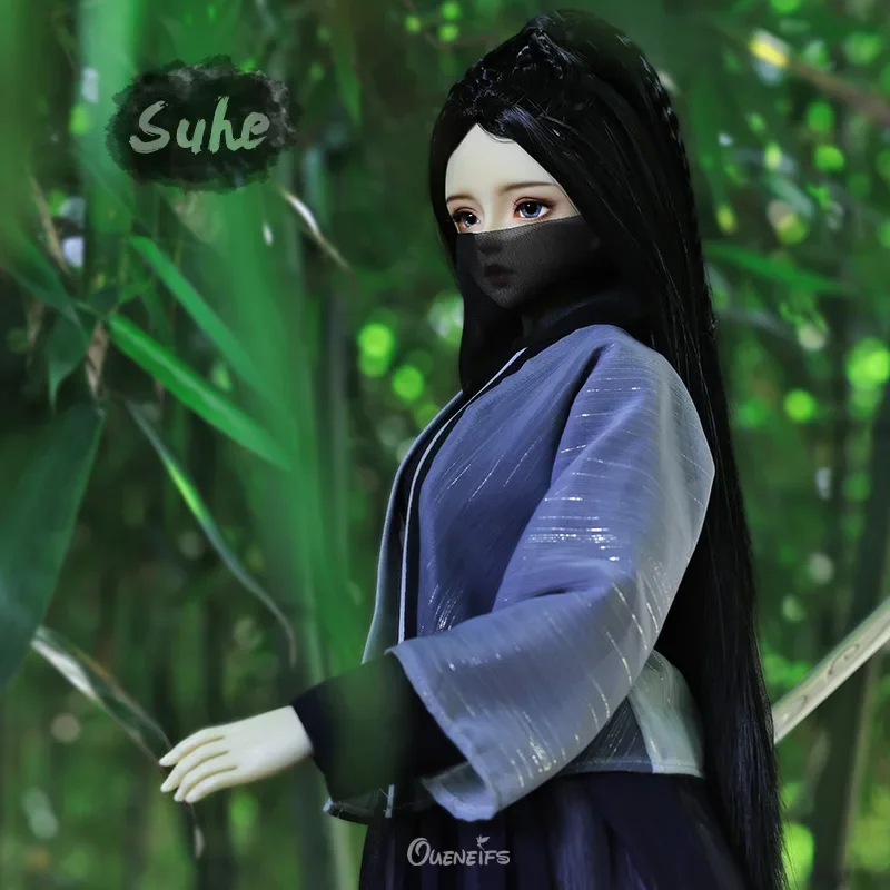 

BJD Doll Suhe 1/3 Resin 66.5cm SD Dolls With Oriental Female Assassin Style With Veil Full set Dolls ShugaFairy