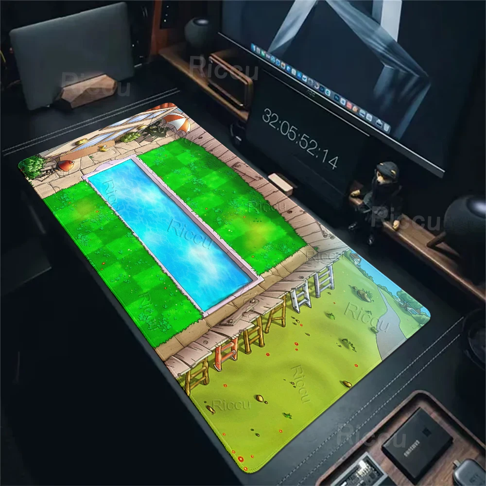 HD Printing Classic Plants Vs. Zombies All Scenes Mouse Pad Extended Mousepad Computer Keyboard Pad Lock Edges Gaming Room Decor