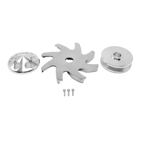 Billet Aluminum For Small Block Chevy 327 350 383 400 383 396 427 Generator Pulley Impeller Kit Alternator Fan Pulley