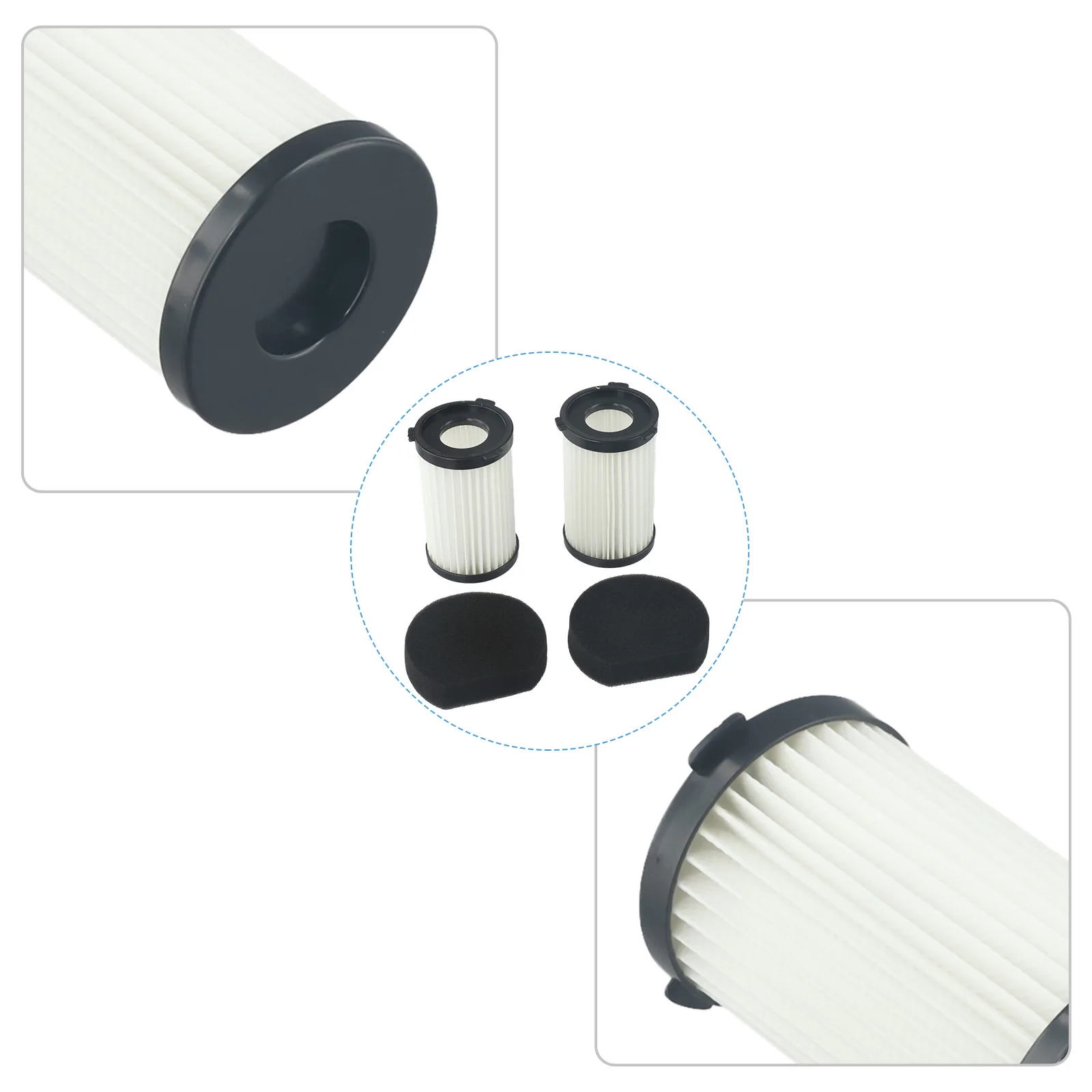 

Brand New 2 Pcs Filters Sweeper Parts Vacuum Cleaner Vacuum Parts Accessories Filter Dust For Techwood Replaced