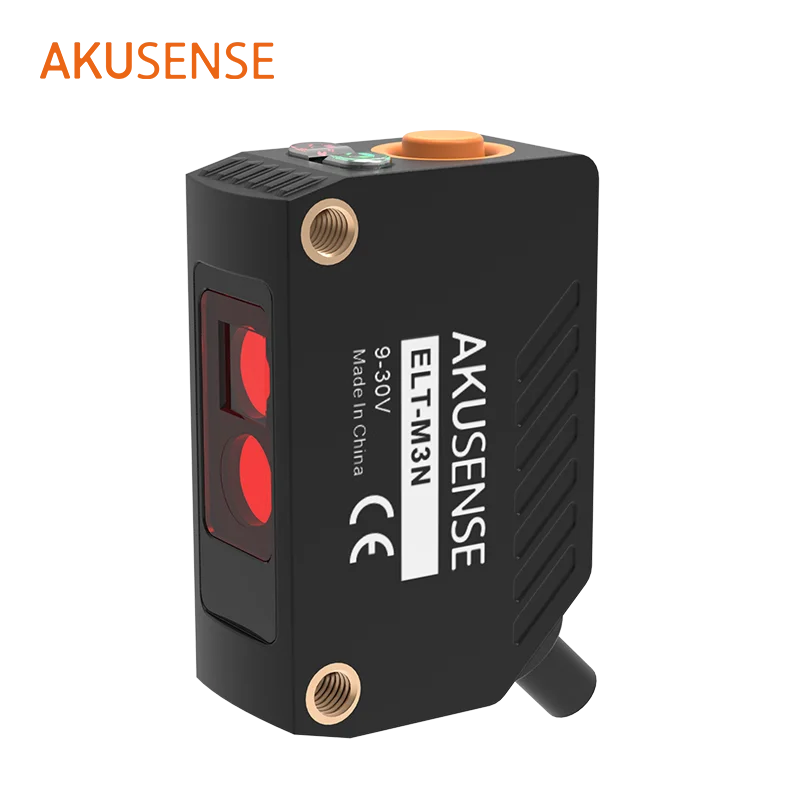 

Akusense Professional ELT-M3N Photoelectric Sensor flat square shape diffusive reflection ip67 waterproof laser sensor