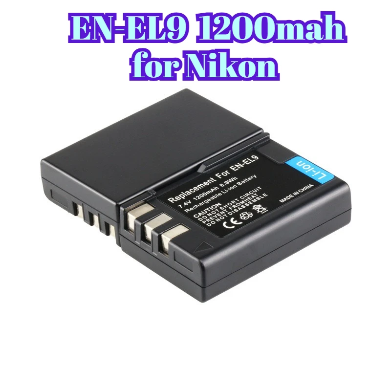 

EN-EL9 Сменный аккумулятор 1200 мАч для зеркальной камеры Nikon D40 D40X D60 D3000 D3100 D5000 D5100 большой емкости