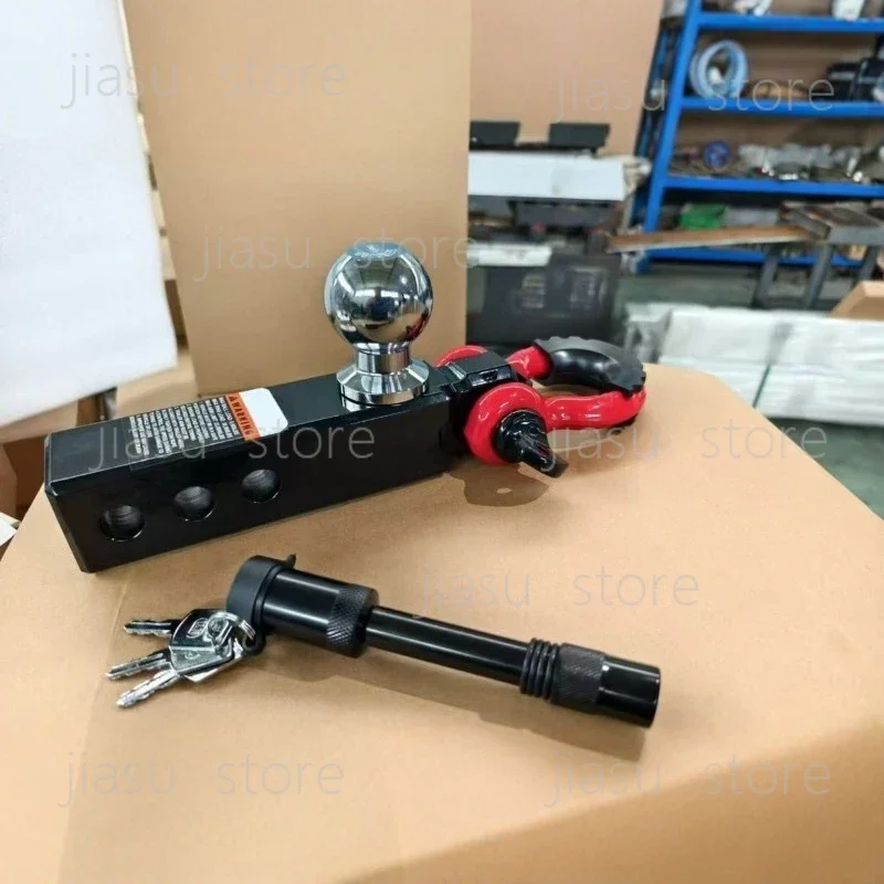 Aluminum Alloy Trailer Ball Head Shackle Solid Hook Tow Bar Arm Traction Quick Plug Straight Retrofit