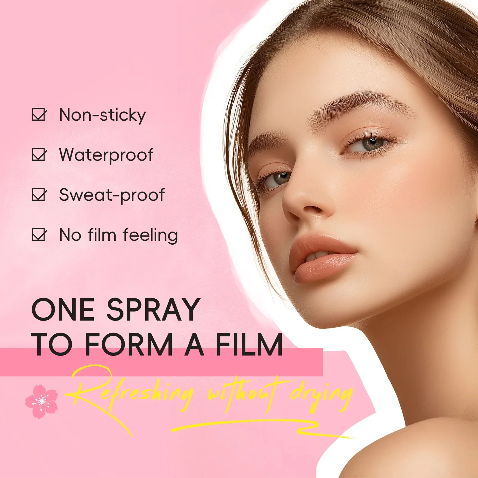 Spray fissante per trucco a lunga durata Controllo olio Finitura opaca Giappone Sakura 80ml Primer viso idratante