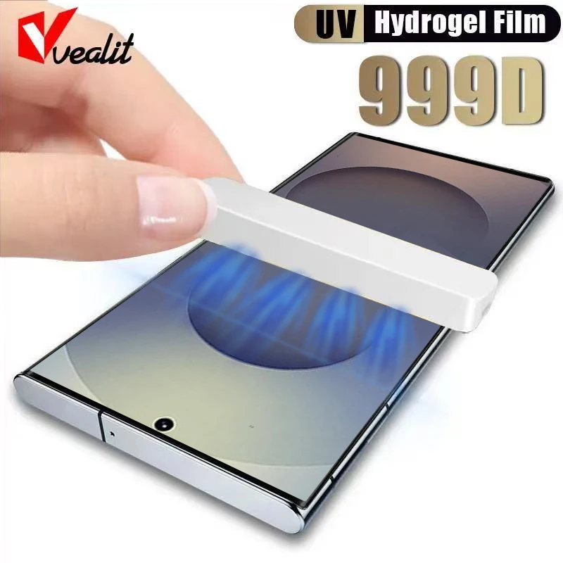UV Full Cover Hydrogel Film For Samsung Galaxy S25 Ultra S24 Plus Screen Protector for Samsung S23 S22 S21 S20 Plus Not Glass