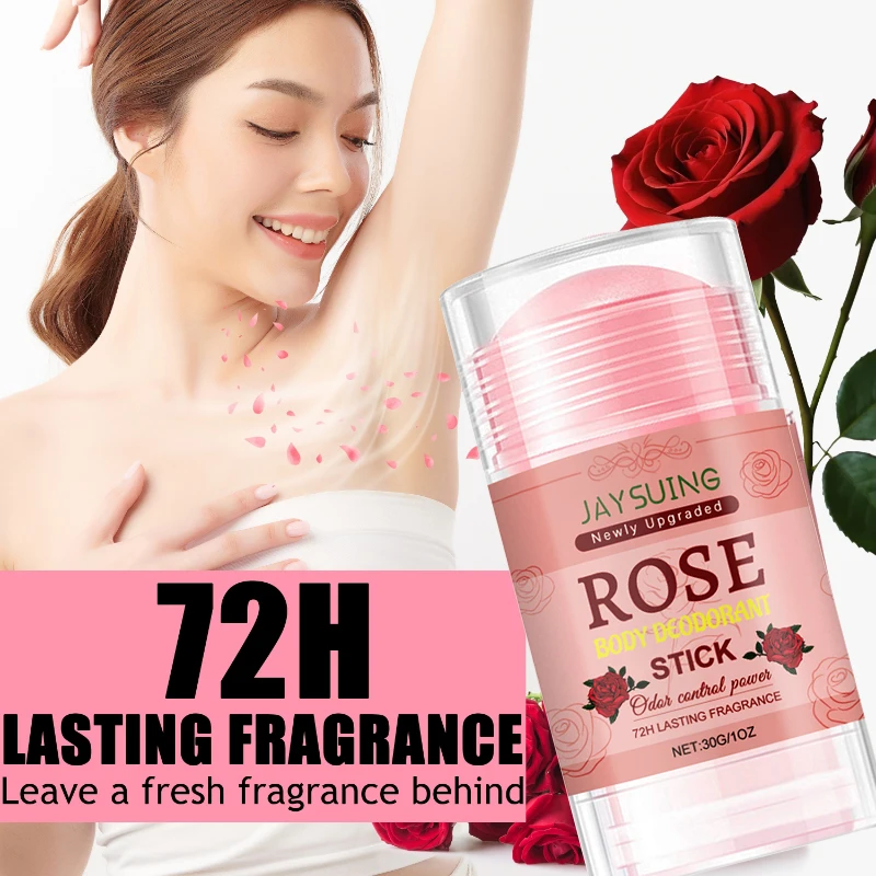 

Rose Body Fragrance Stick -Unisex Adult Deodorant Stick,72 Hours Long-Lasting Freshness for Armpits,Body,Private Areas Skin Care