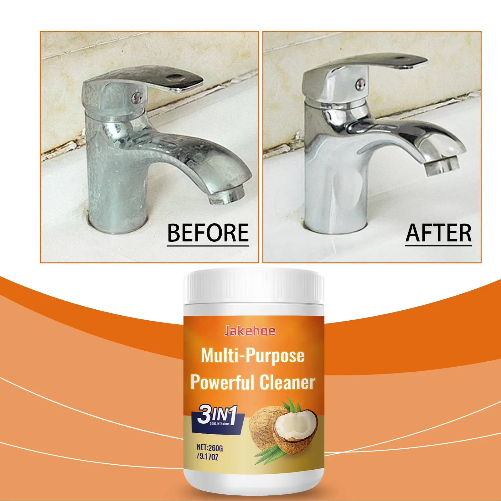 Aceite de coco, potente pasta quitamanchas, limpieza profunda Natural, limpiador de aceite desodorizante antibacteriano, limpieza de azulejos del hogar