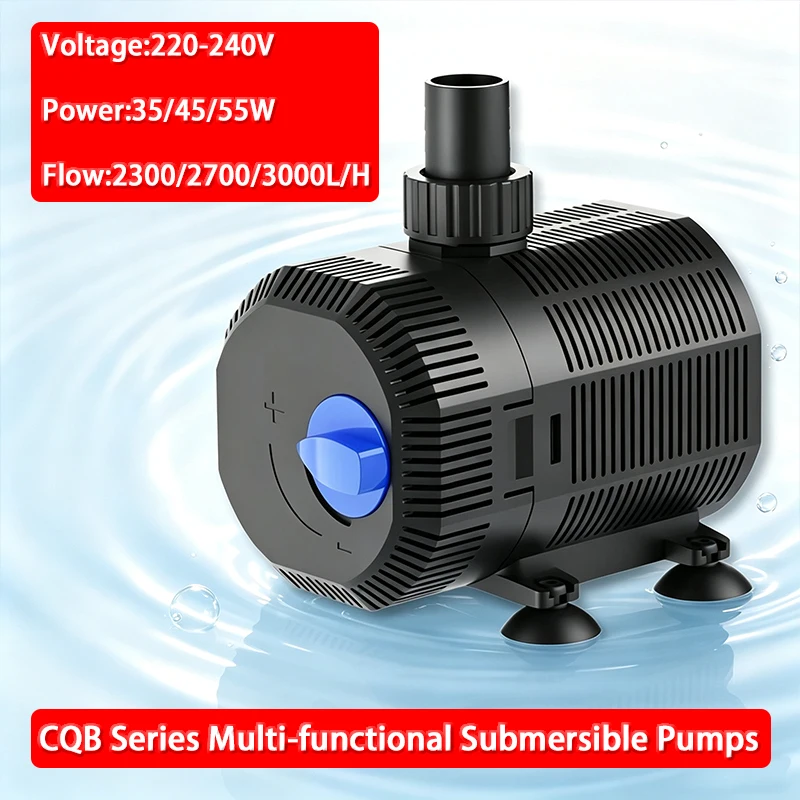 35W 45W 55W Multifunctional Submersible Pump 2300/2700/3000L/H  for Circulating Water in Artificial Hill Landscaping Fish Ponds