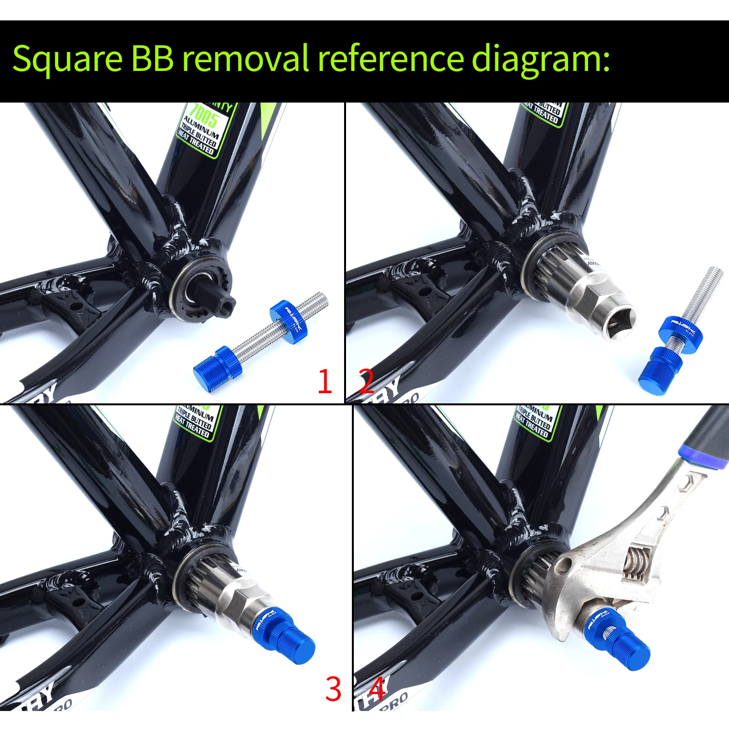 RISK RL215PRO Bike Bicycle Square & Spline Axis BB Bottom Bracket Anti Drop Auxiliary Removal Disassembly Repair Tool Fixing Rod