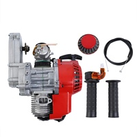 Pocket Bike Engine 2 Stroke Pull Start Engine Motor 49Cc Engine Mini Pocket Pit Quad Dirt Bike ATV with Handel