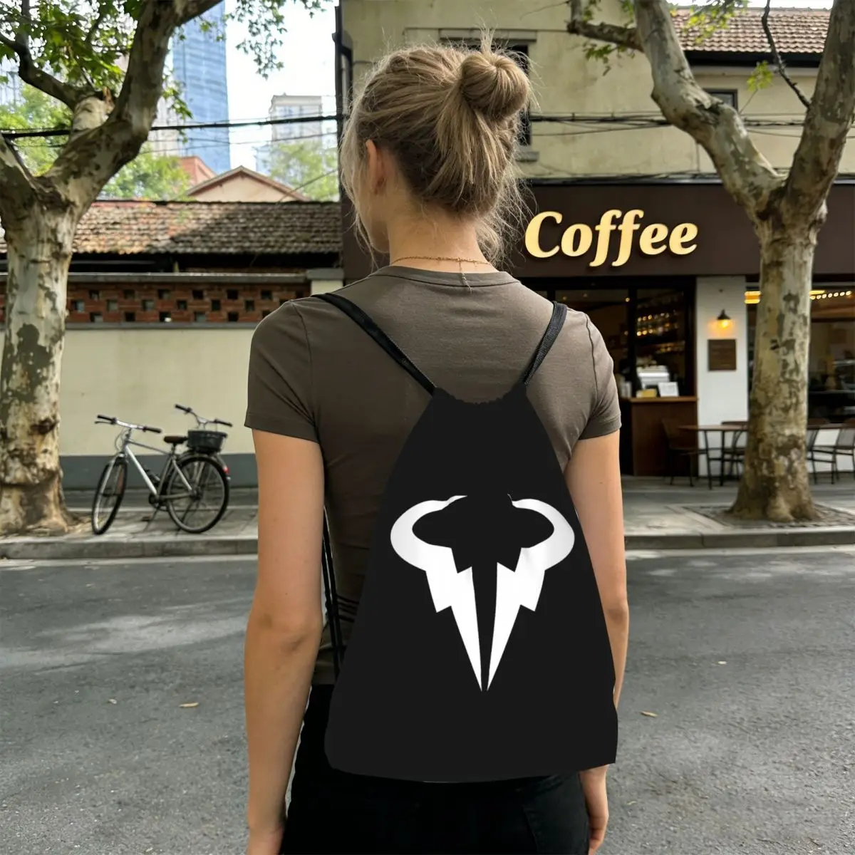 

Rafael Nadal Logo 1 Backpacks Multi-function Drawstring Bags Sports Bag Book Bags for Man Woman School