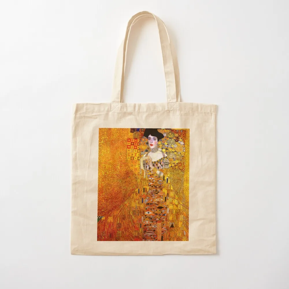 

LADY IN GOLD : Gustav Klimt 1912 High Definition Painting Print Tote Bag cloth bag woman cute tote bag Canvas Tote