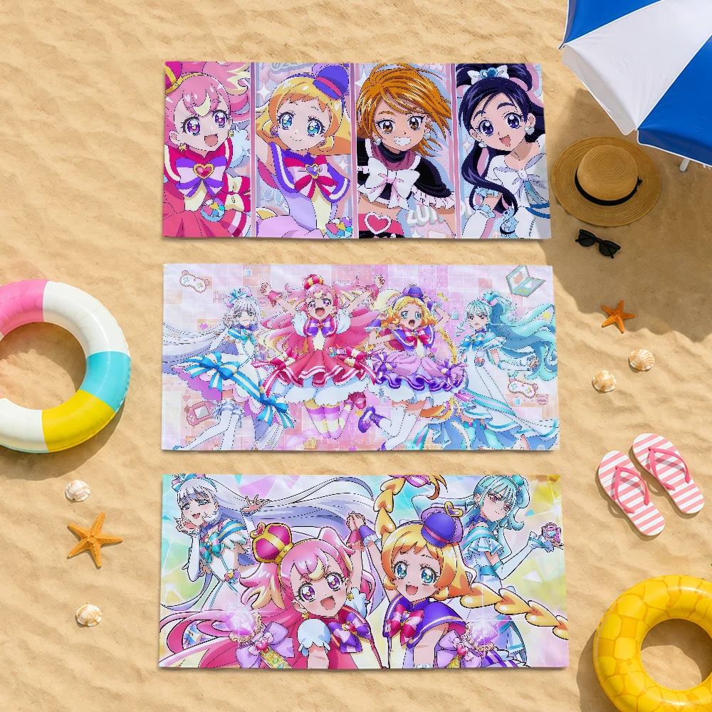 Anime Wonderful P-PreCure Towel Soft Quick Dry Beach Towels For Gift Travel Gym Bathing Spa Camp Sport Pool Towel Gift